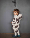 Eared Jumpsuit for Babies and Kids - Beige Bear