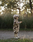 Eared Jumpsuit for Babies and Kids - Beige Squirrel