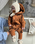 Eared Jumpsuit for Babies and Kids - Cinnamon Squirrel