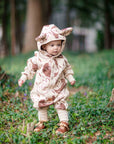 Eared Jumpsuit for Babies and Kids - Beige Squirrel
