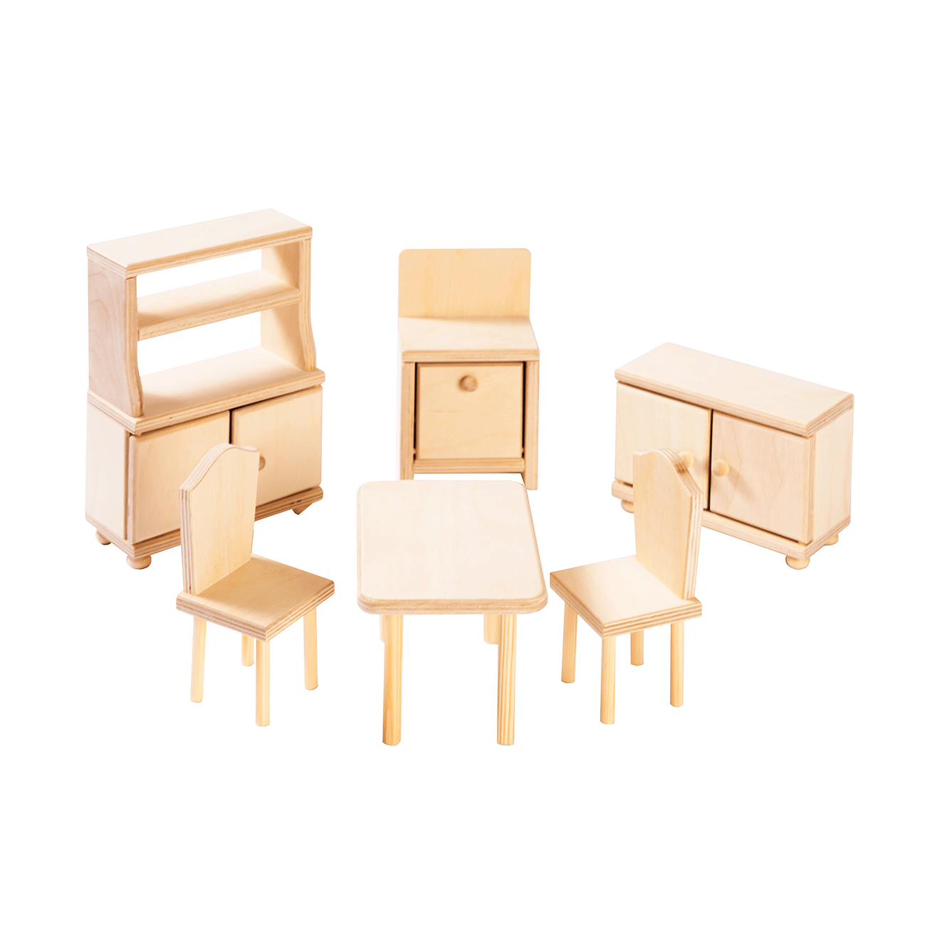 Roosi Dollhouse Kitchen Set – Durable & Customizable Wooden Toys by ROOSI Traditional Toys at www.brixbailey.com