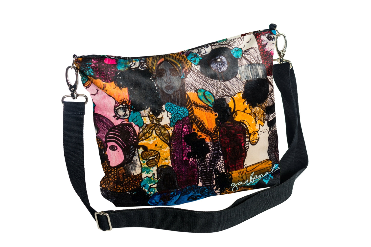 Artist-Designed Crossbody Bag – Stylish & Versatile Art Piece by Garbanota at www.brixbailey.com
