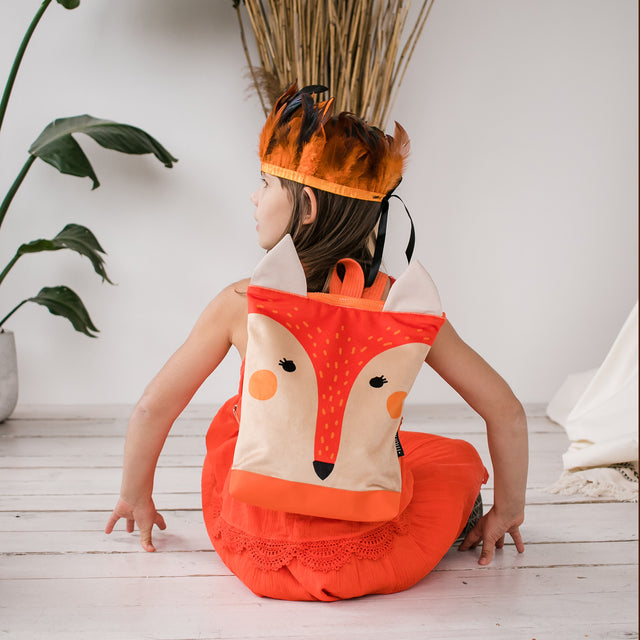 Kids Fox Backpack with Whimsical Design