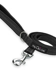 Tiny Trails Reflective 15mm Webbing Lead with Neoprene Handle Lining Black