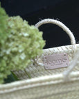 Handwoven Summer Bloom Straw Shopper
