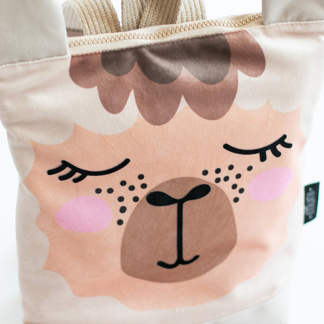 Kids Llama Backpack in Soft Velvet