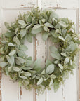 Cozy Winter Wreath with Lambs Ear and Wax Flower