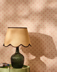 Chocolate Brown Jute Scallop Lampshade