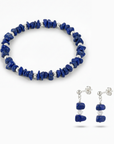 Lapis Lazuli Bracelet and Earring Set