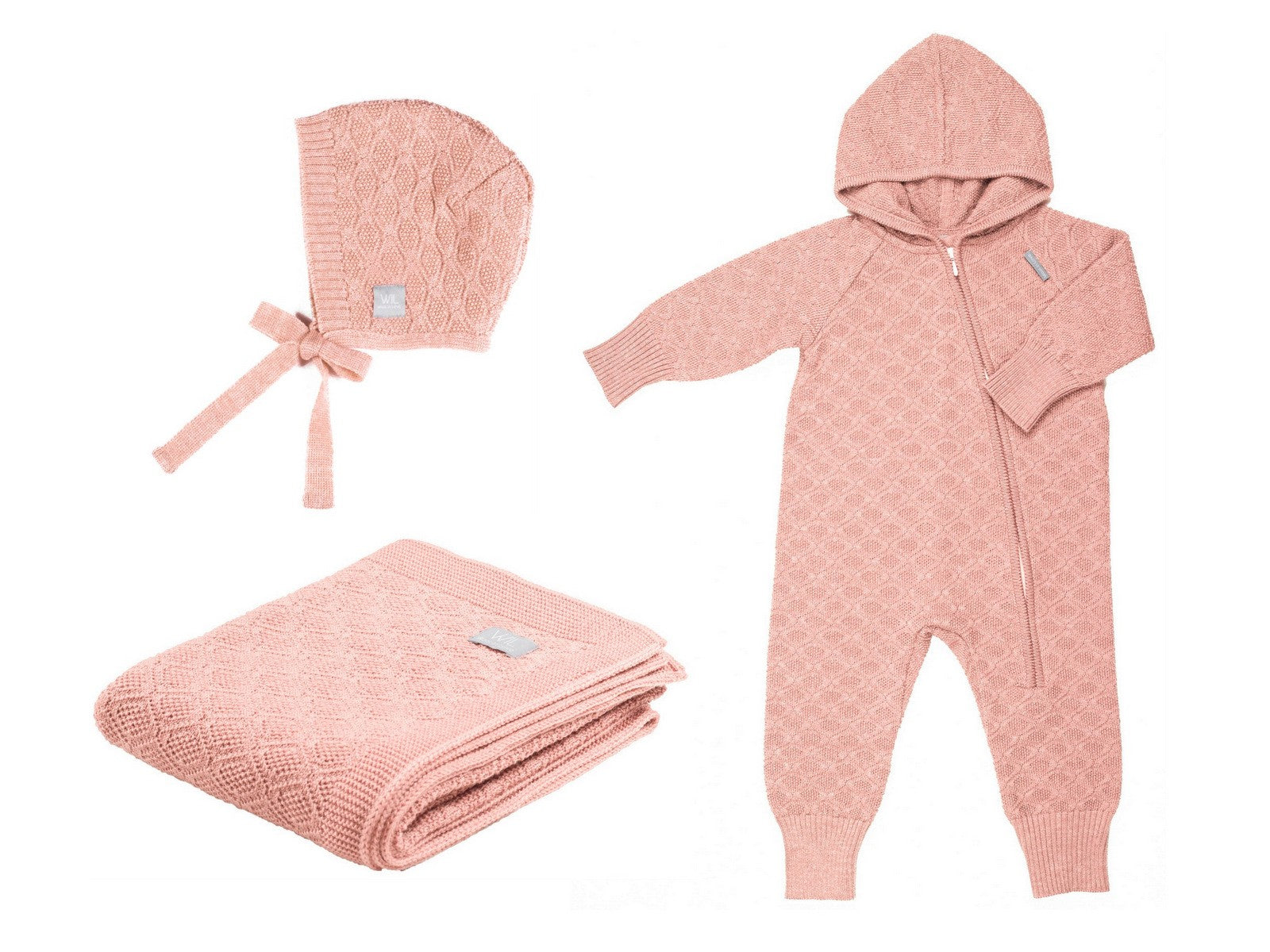 Happiness Baby Gift Set with Blanket Romper and Bonnet