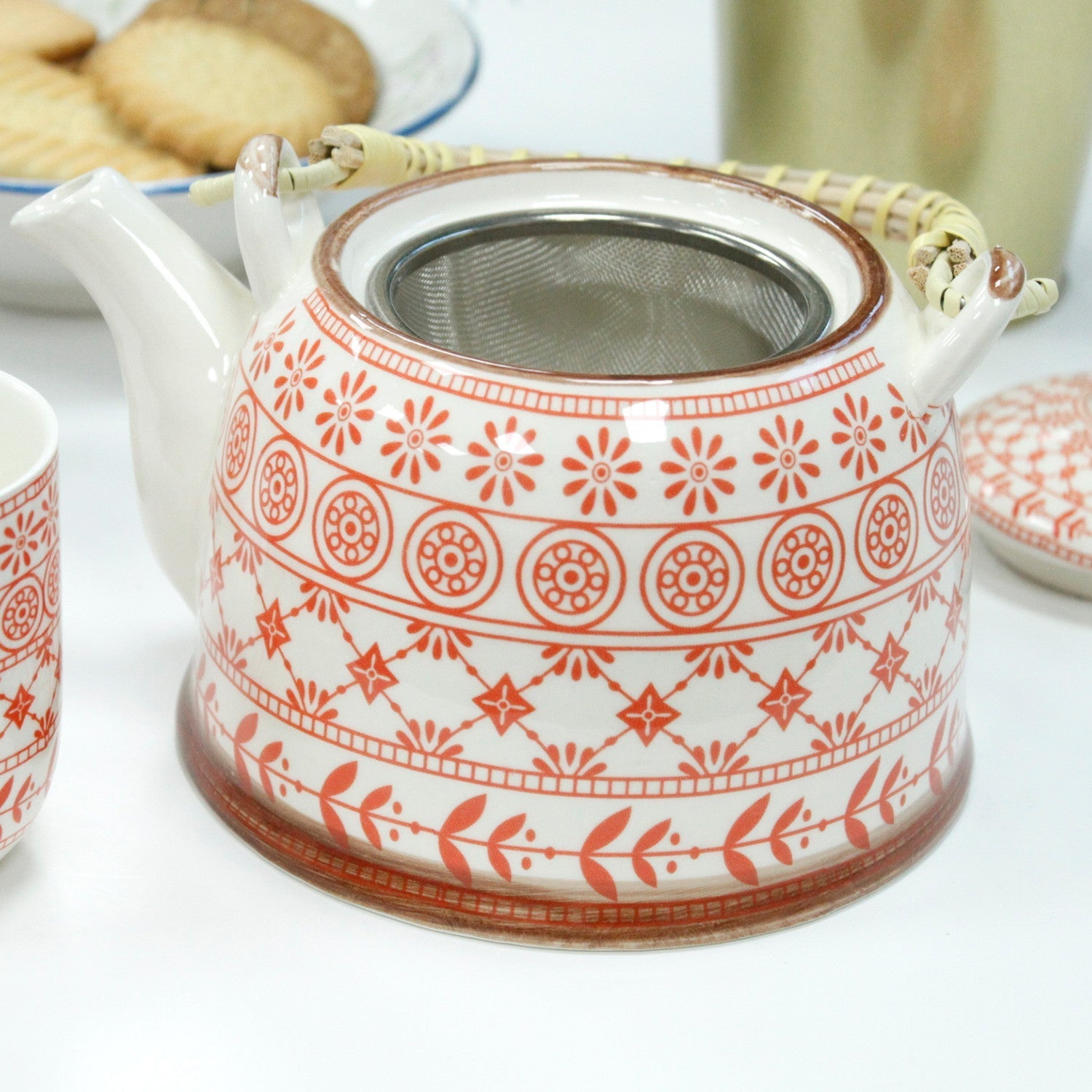 Large Herbal Teapot - Amber Design