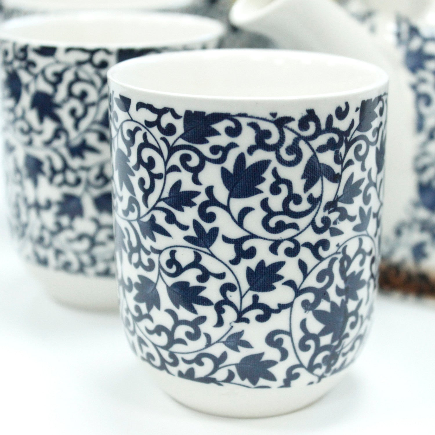 Large Herbal Teapot - Blue Pattern Design