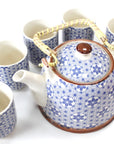 Large Herbal Teapot - Blue Star Design
