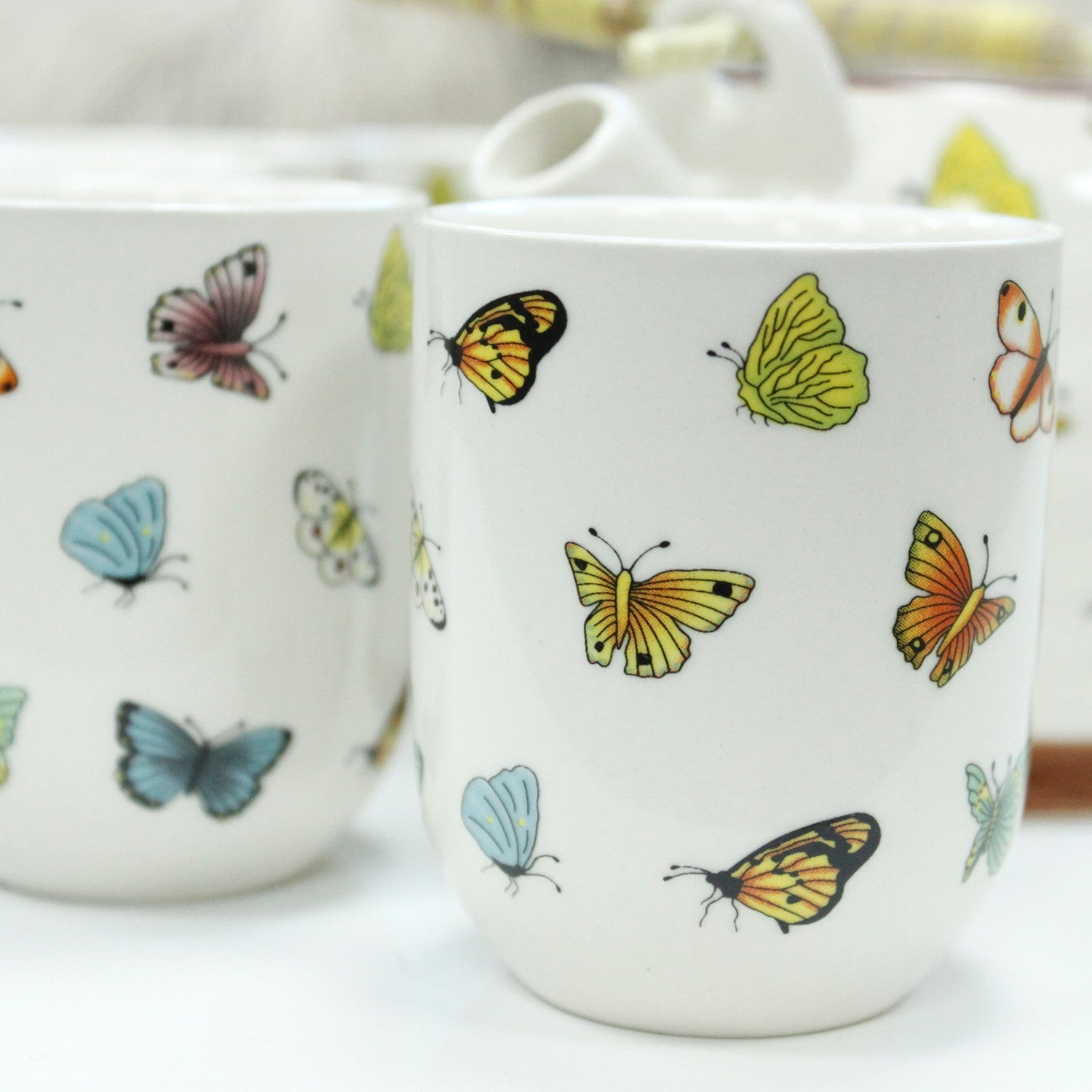 Large Herbal Teapot - Butterfly Design