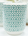 Large Herbal Teapot - Green Mosaic Design