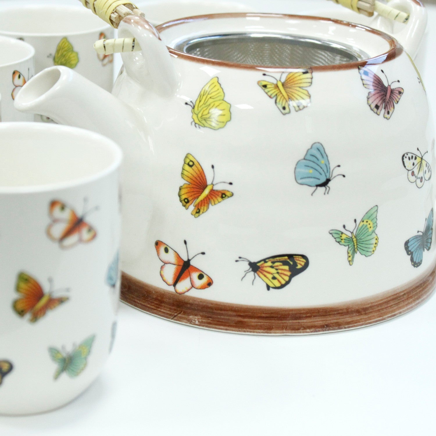 Large Herbal Teapot - Butterfly Design