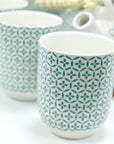 Large Herbal Teapot - Green Mosaic Design
