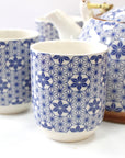 Large Herbal Teapot - Blue Star Design