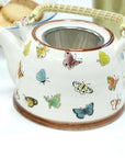 Large Herbal Teapot - Butterfly Design