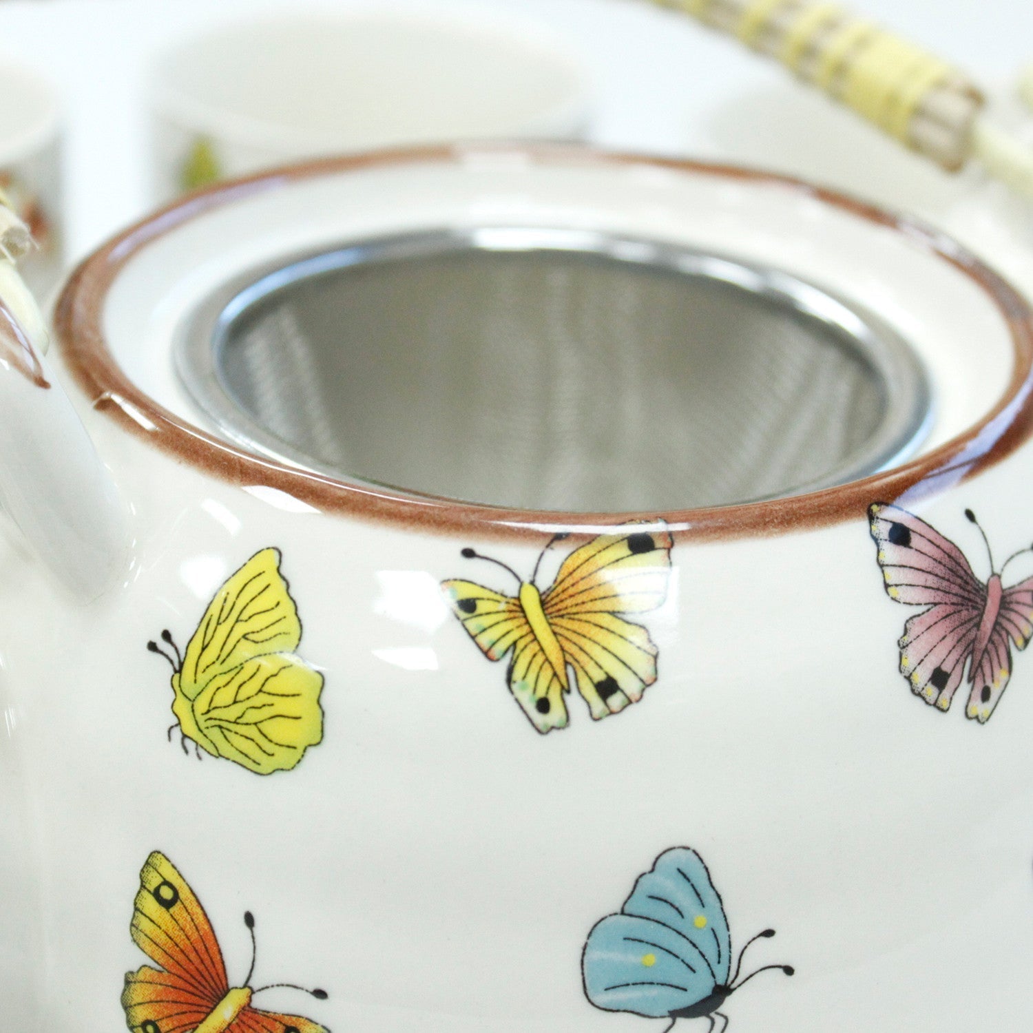 Large Herbal Teapot - Butterfly Design