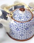 Large Herbal Teapot - Blue Star Design