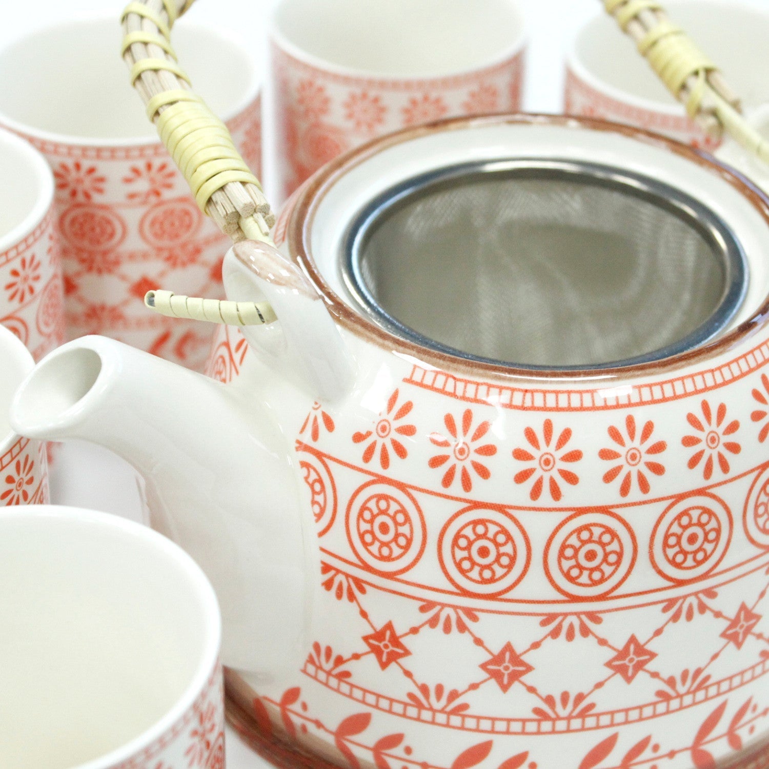 Large Herbal Teapot - Amber Design