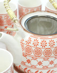 Large Herbal Teapot - Amber Design