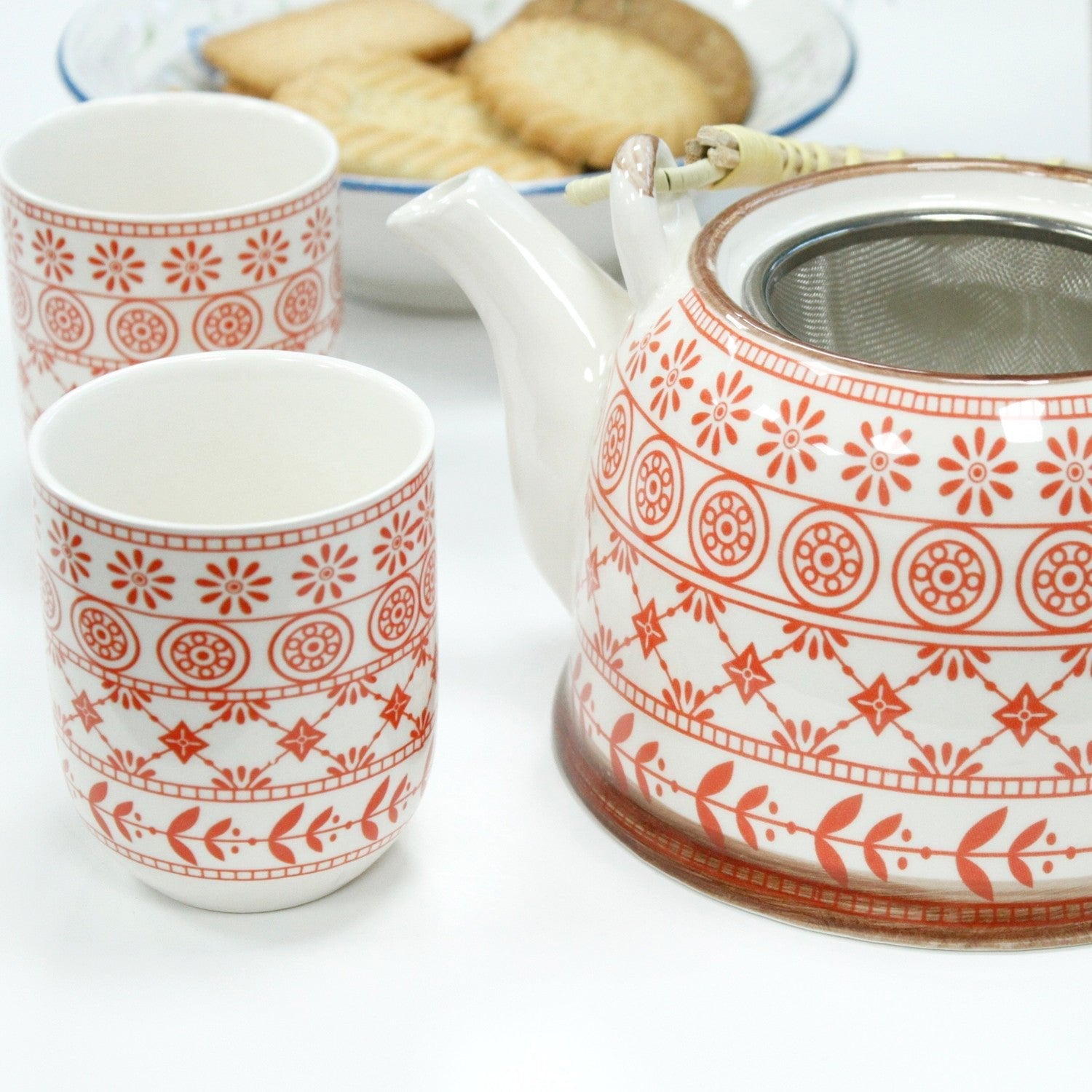 Large Herbal Teapot - Amber Design