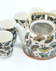 Large Herbal Teapot - China Fan Design