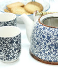 Large Herbal Teapot - Blue Pattern Design