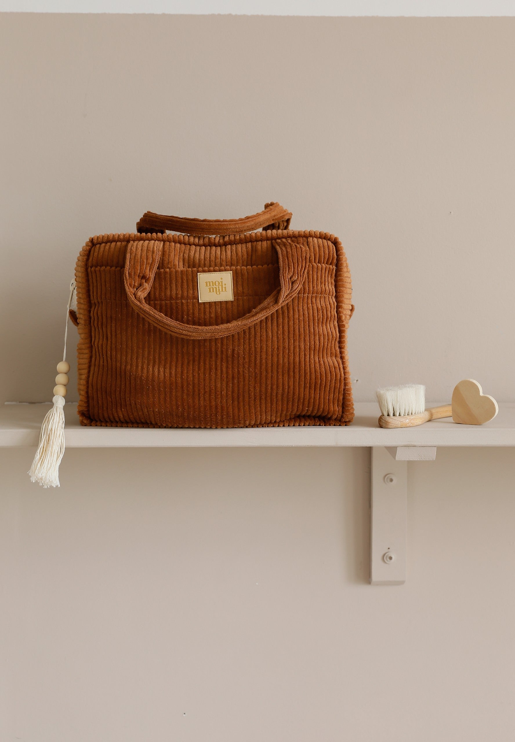 Caramel Large Makeup Bag for Travel and Daily Use