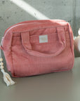 Large Coral Make Up Bag for Travel and Daily Essentials