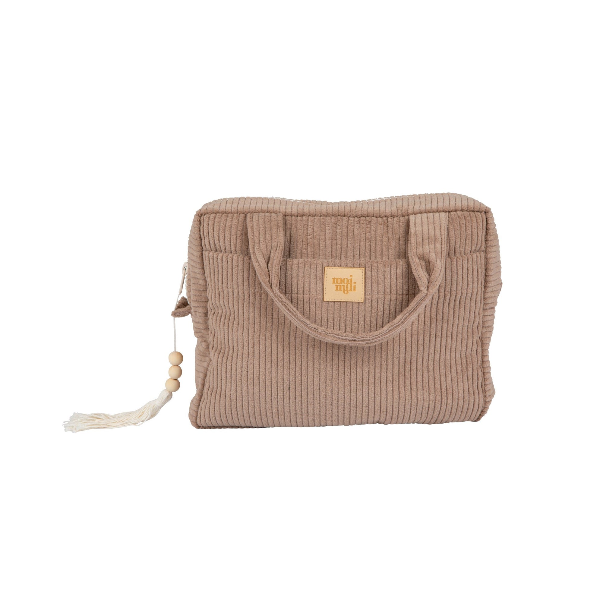 Spacious Latte Makeup Bag