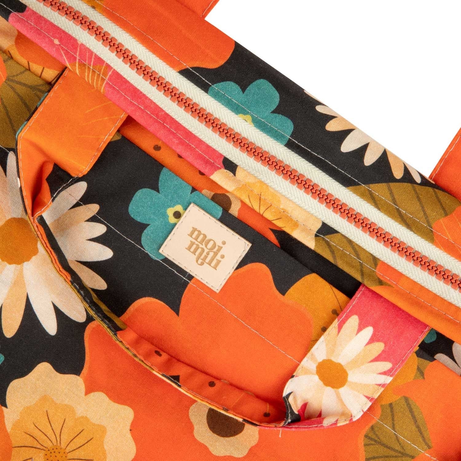 Large Makeup Bag Picnic with Floral Print