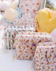 Spacious Spring Garden Makeup Bag