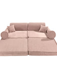 Large Modular Sofa for Kids - Premium Corduroy Powder Pink