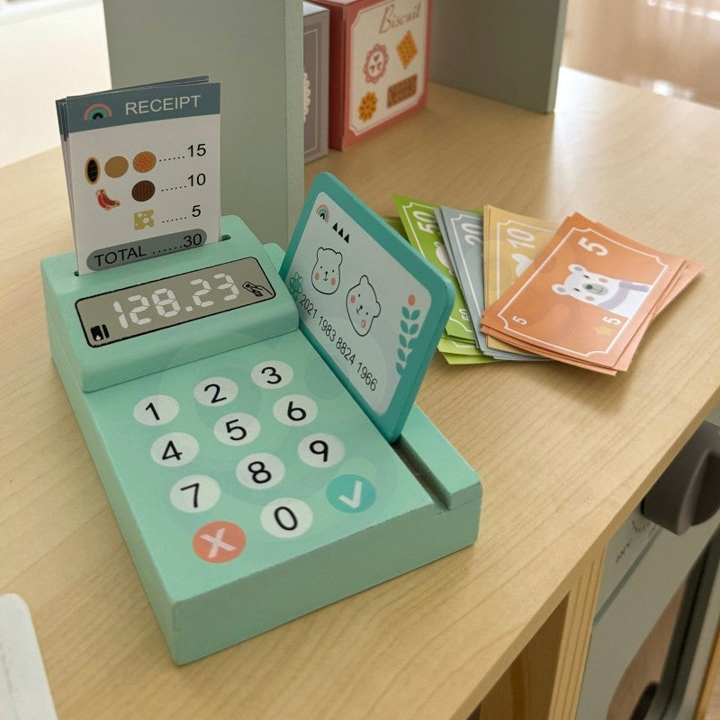 Large Wooden Food Truck Role Play Set 73 Pieces