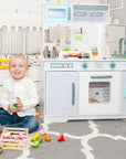 Large Wooden Play Kitchen with Accessories