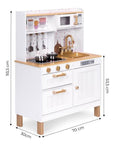 Wooden Play Kitchen with Lights and Sounds