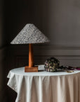 Oysters Monochrome Tapered Cone Lampshade (large)
