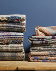 Large Checked Random Recycled Wool Blanket