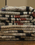 Large Checked Random Recycled Wool Blanket