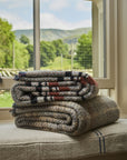 Large Checked Random Recycled Wool Blanket