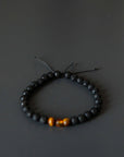 Lava Stone Bracelet with Amber and Tiger Eye