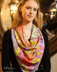 Lavender Floral Silk Scarf