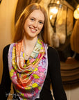 Lavender Floral Silk Scarf