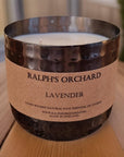 Luxury lavender essential oil candle, pure aromatherapy for calm and relaxation, handcrafted soy wax with cotton wick by Ralph's Orchard at brixbailey.com