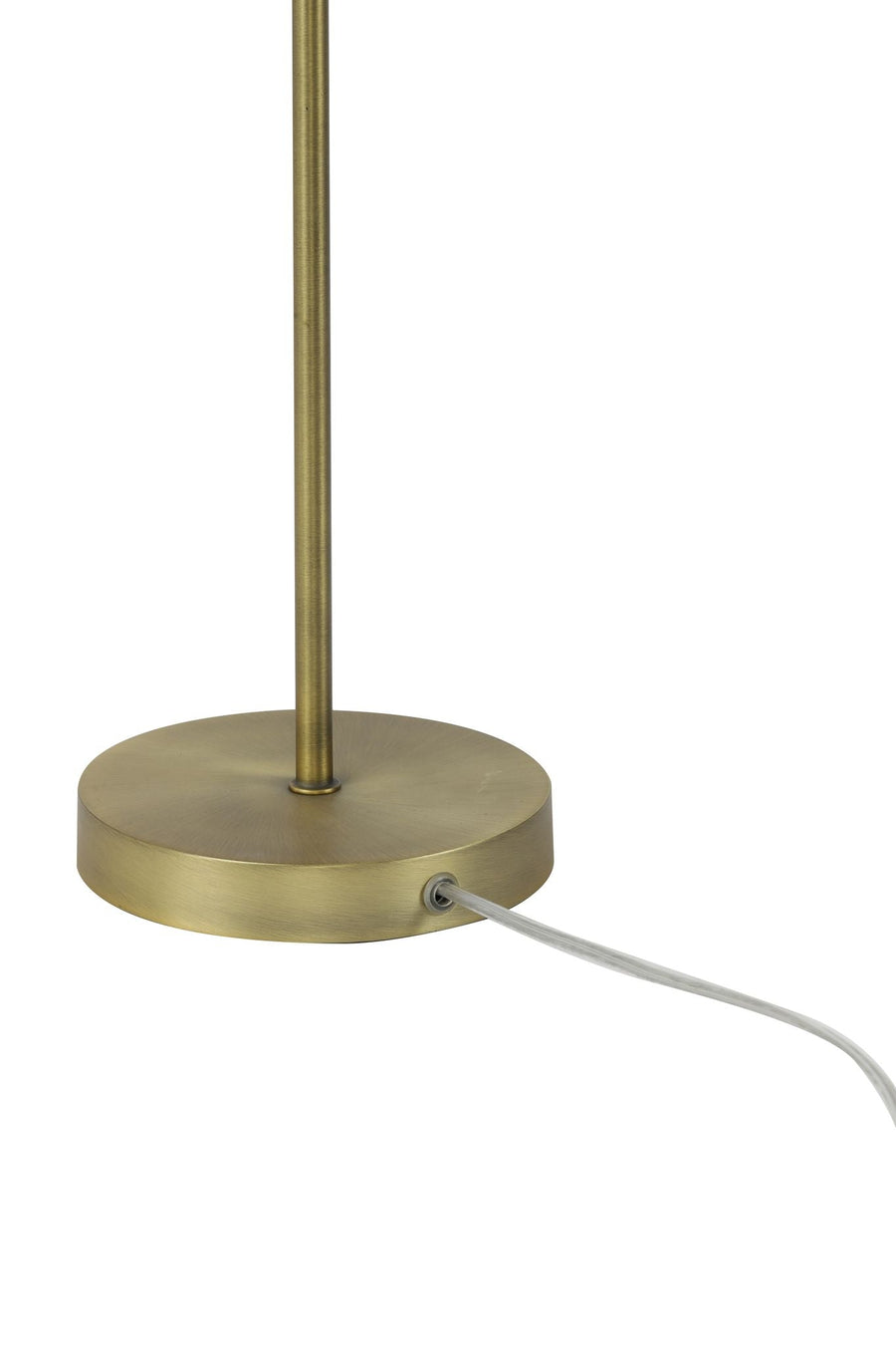 Fulham luxury table lamp, elegant cylindrical glass shade, antiqued bronze circular base, polished brass, classic decor lighting by Ella James at brixbailey.com