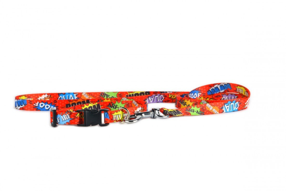Red Graffiti Dog Leash for Daily Style and Walks
