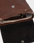 Leather laptop backpack - The Minimalist (Mahogany)